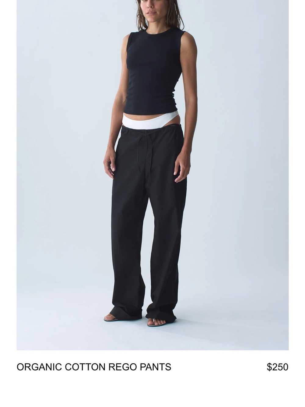 Nu Swim Organic Cotton Rego Pants - Black